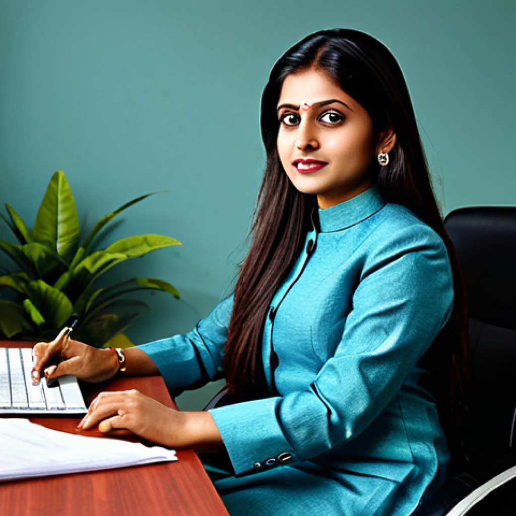 격투기 경기장 위치 정보 - Modern Indian Office Scene**

"A professional Indian businesswoman in a modest salwar kameez, sittin...