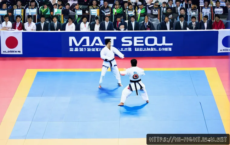 격투기 국내 대회 일정 - A high-energy martial arts tournament scene inside a large, modern Seoul Sports Complex arena during...