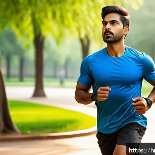 격투기 체력 강화 운동법 - A dynamic scene of a young Indian man in mid-30s performing high-intensity interval training (HIIT) ...